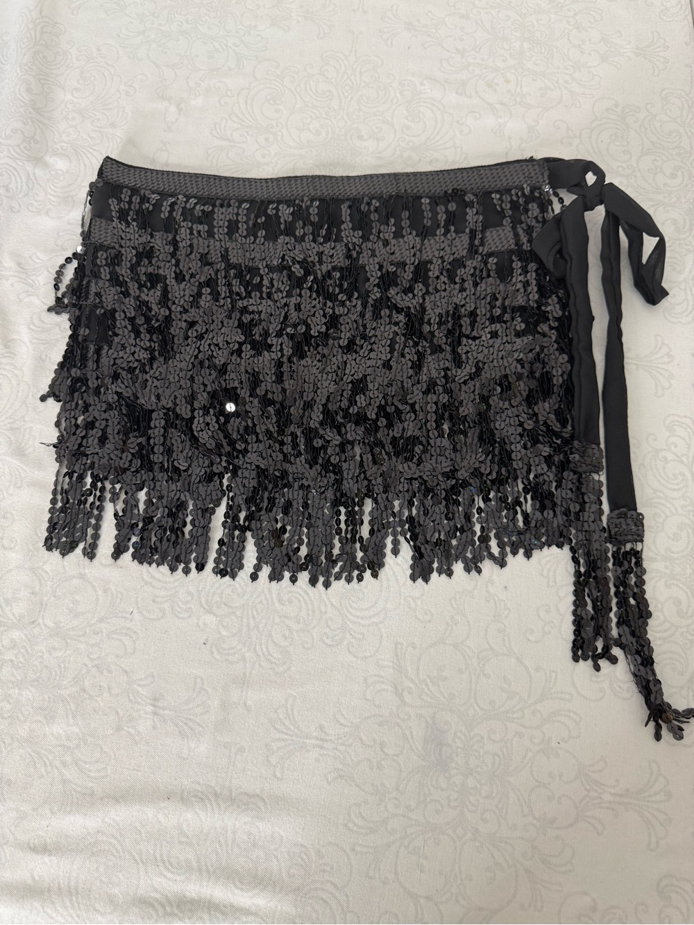 Sequin Belly Dance Tie Wrap Skirt
